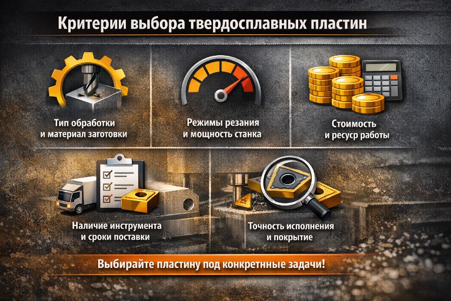 Как выбрать твёрдосплавную пластину: основные критерии